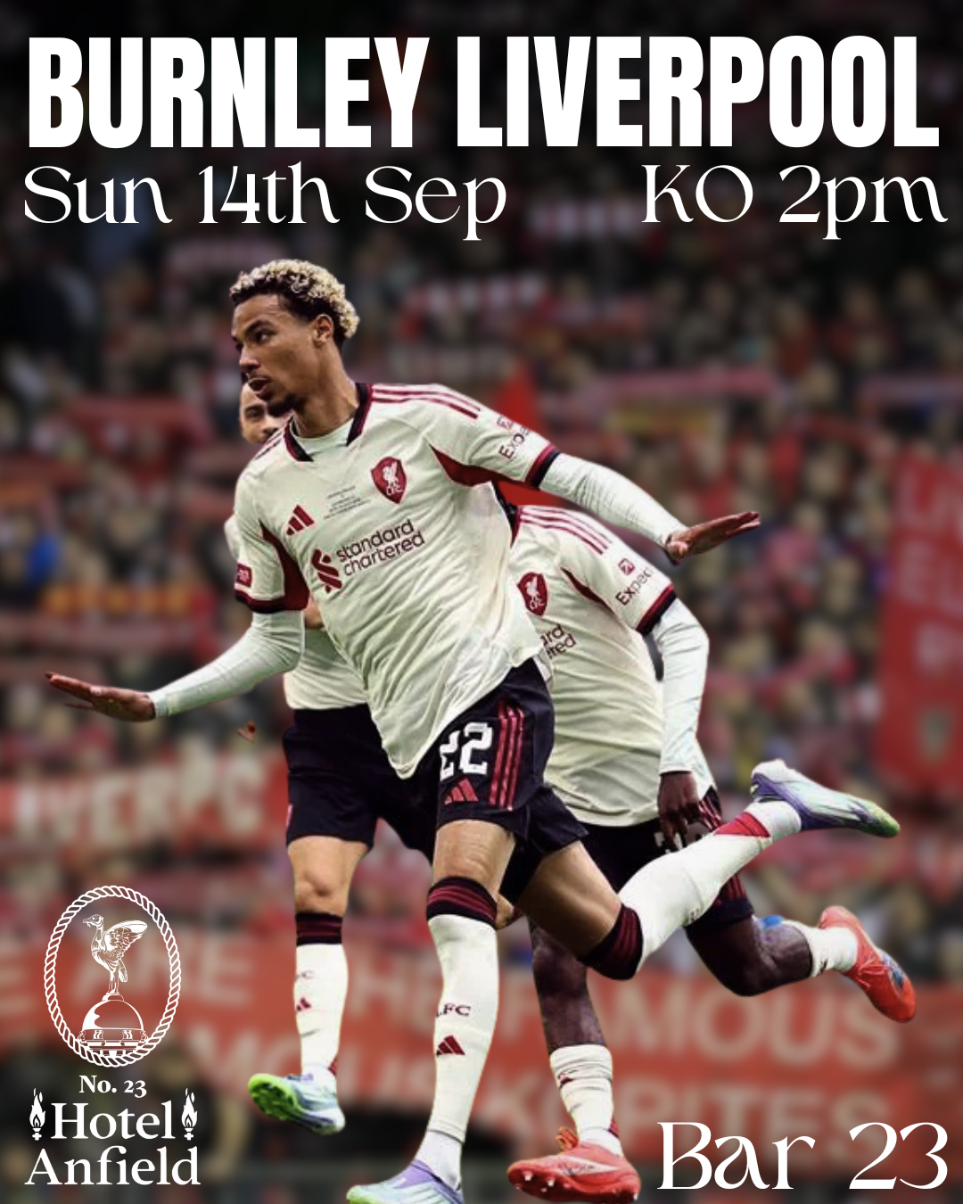 Burnley vs Liverpool match poster