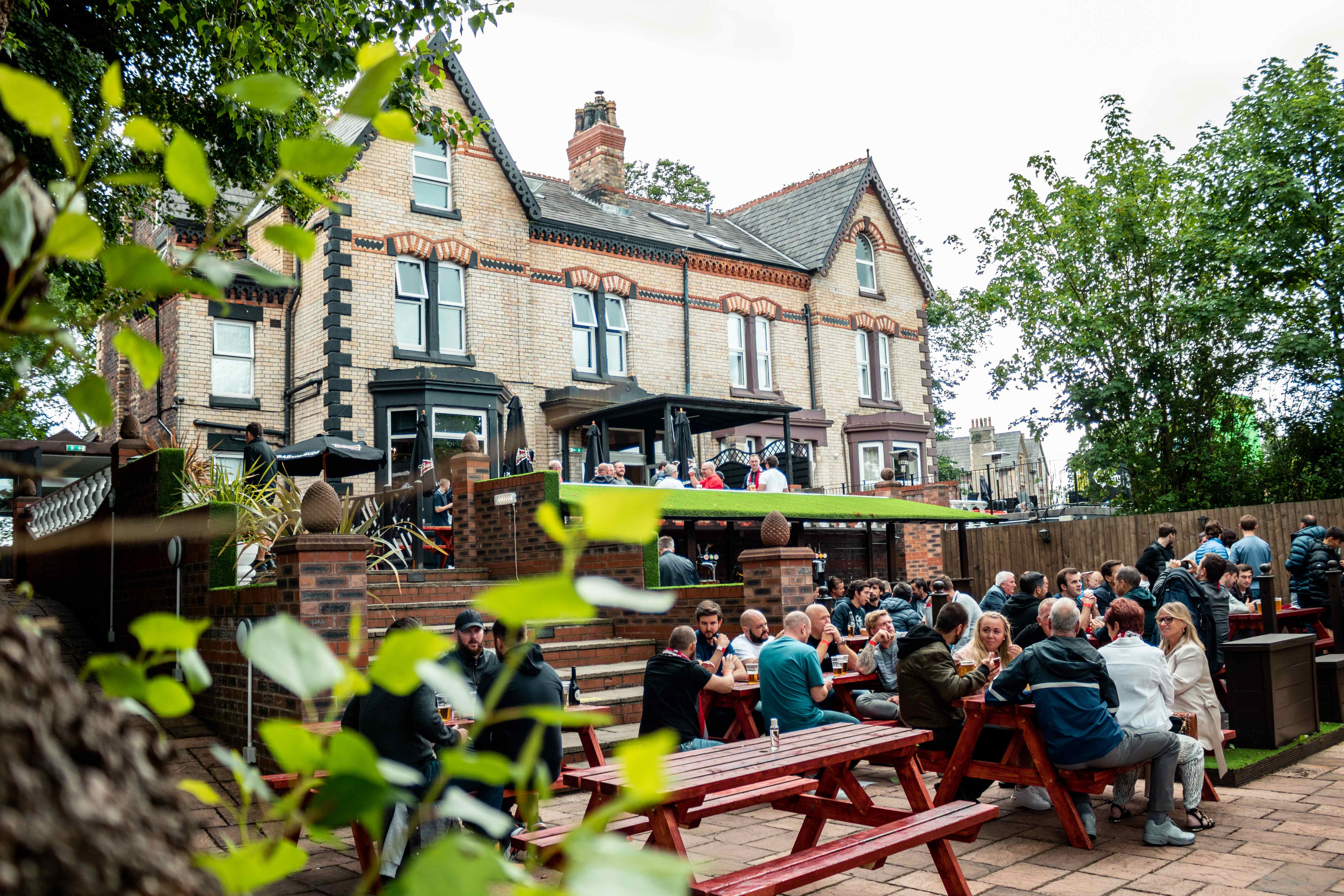 Beer garden at Hotel Anfield