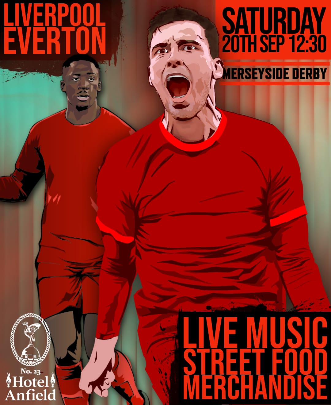 Liverpool vs Everton Merseyside Derby match poster